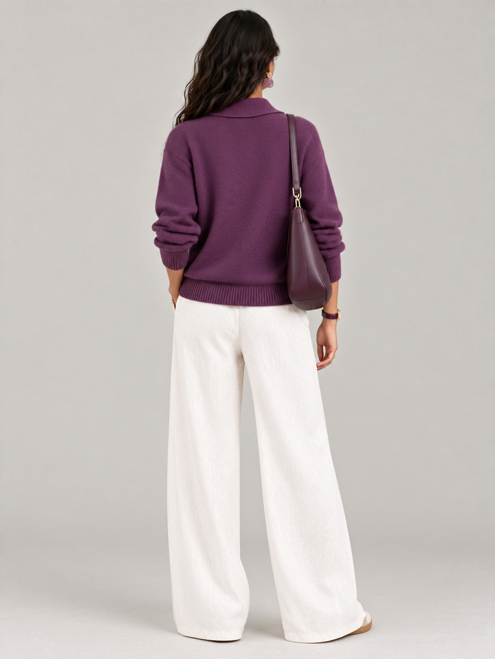 Scarlett™ | Elegant V-Neck Jumper