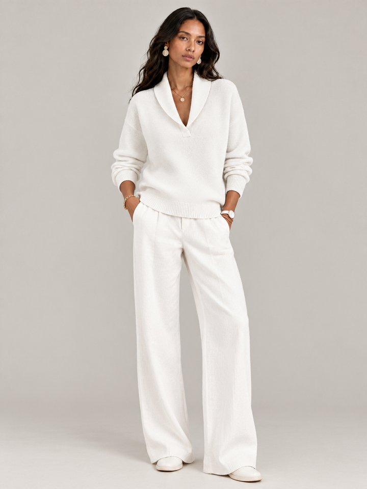 Scarlett™ | Elegant V-Neck Jumper
