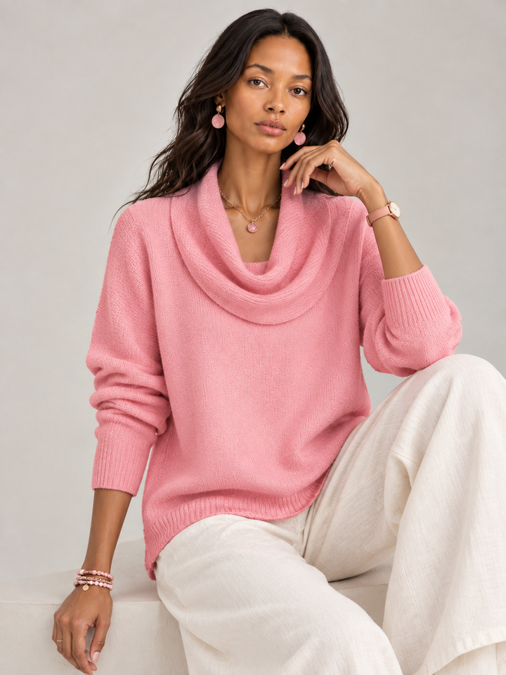 Justine™ | Draped Collar Jumper