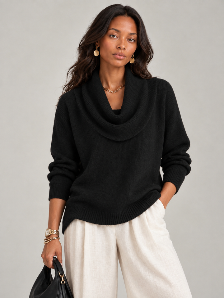 Justine™ | Draped Collar Jumper