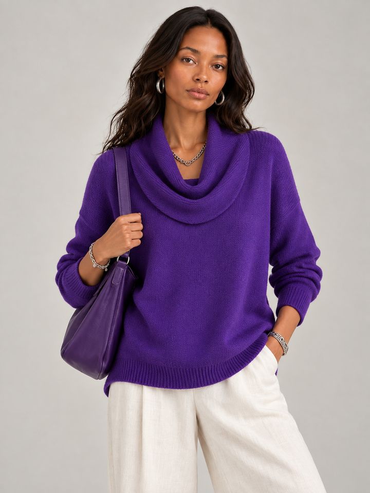 Justine™ | Draped Collar Jumper