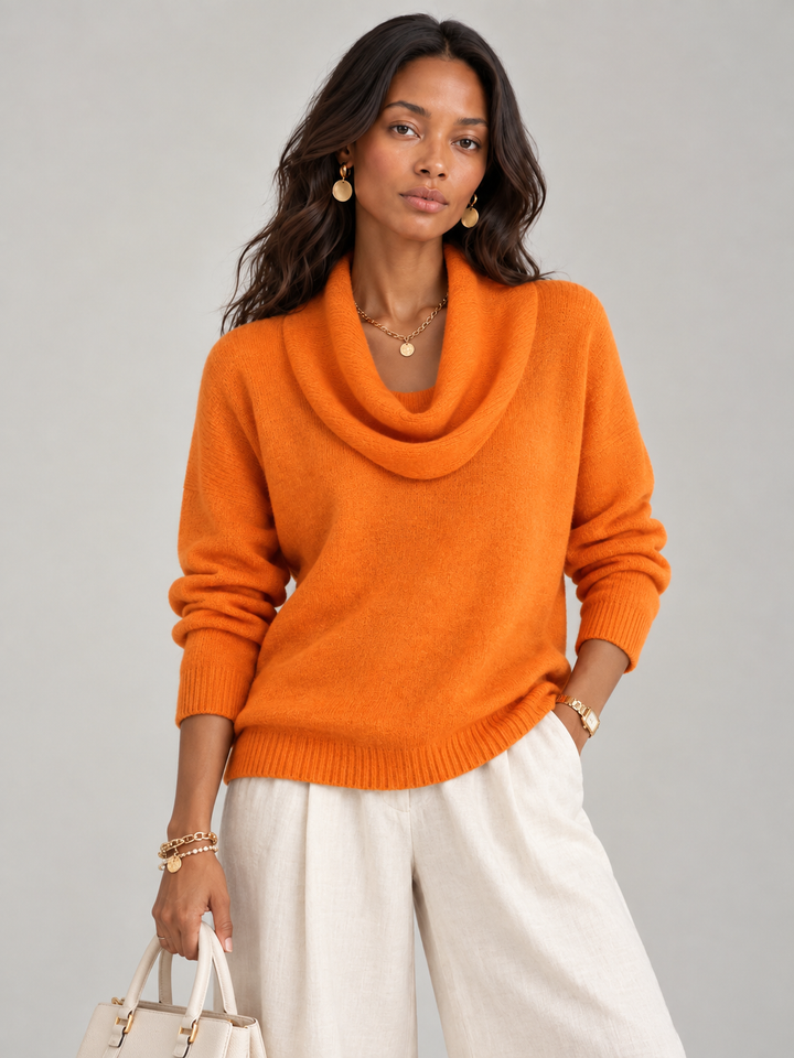 Justine™ | Draped Collar Jumper