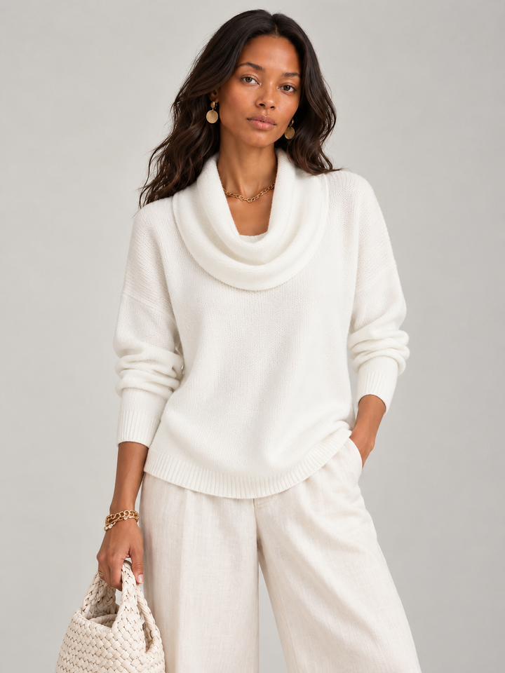 Justine™ | Draped Collar Jumper