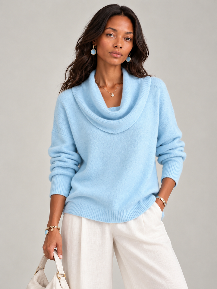 Justine™ | Draped Collar Jumper