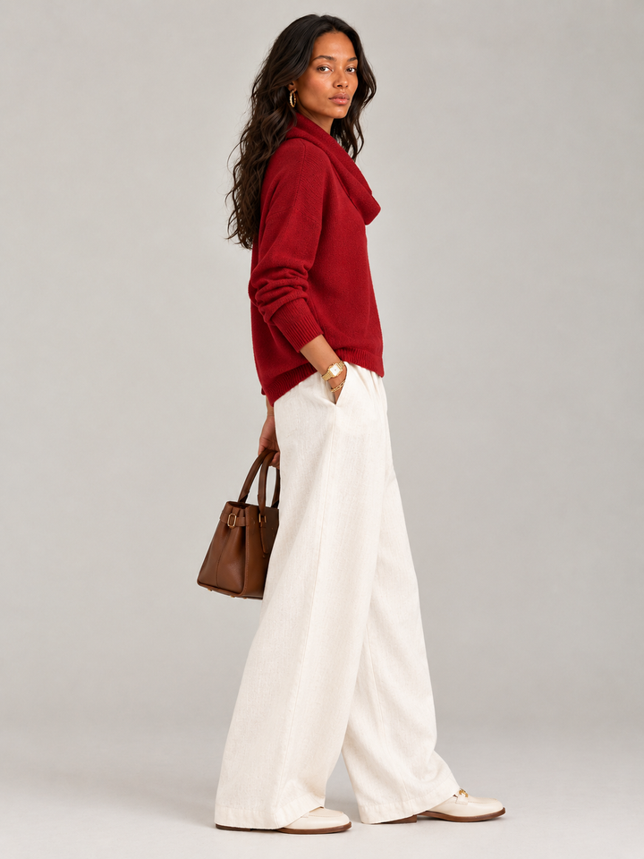 Justine™ | Draped Collar Jumper
