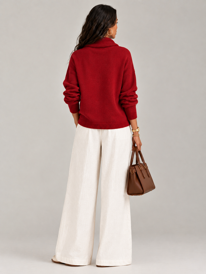 Justine™ | Draped Collar Jumper