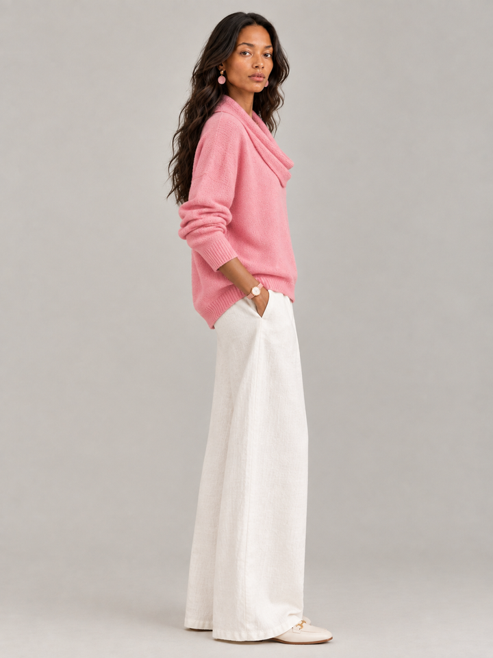Justine™ | Draped Collar Jumper
