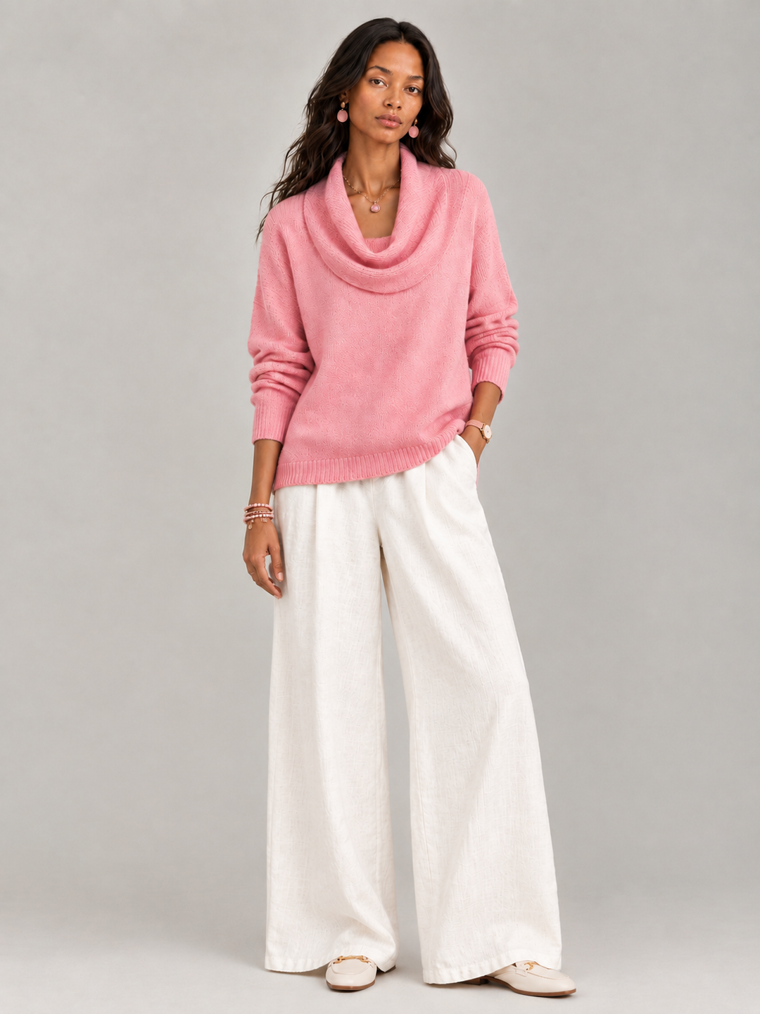 Justine™ | Draped Collar Jumper