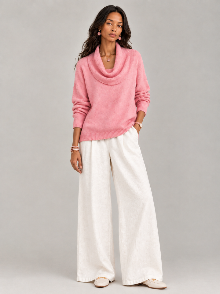 Justine™ | Draped Collar Jumper