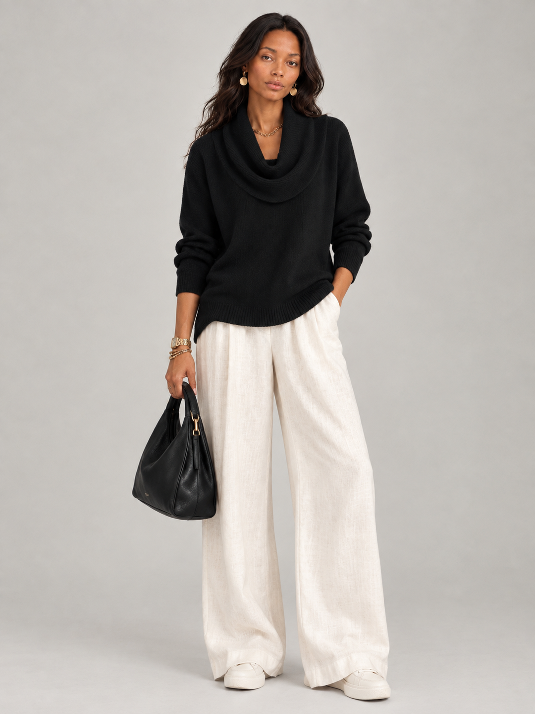 Justine™ | Draped Collar Jumper