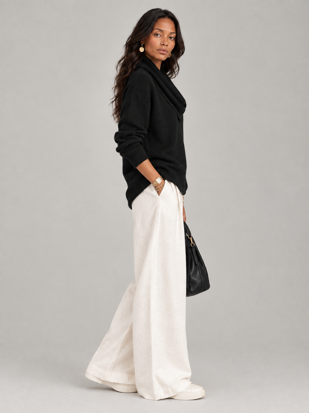 Justine™ | Draped Collar Jumper