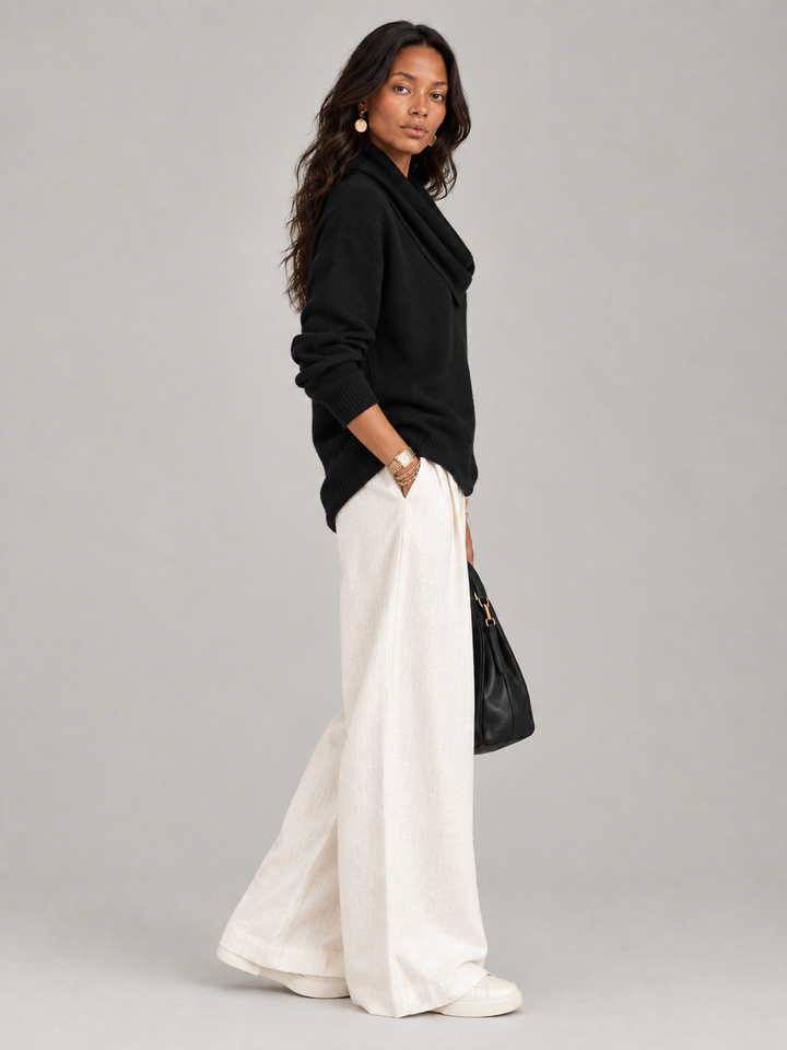 Justine™ | Draped Collar Jumper