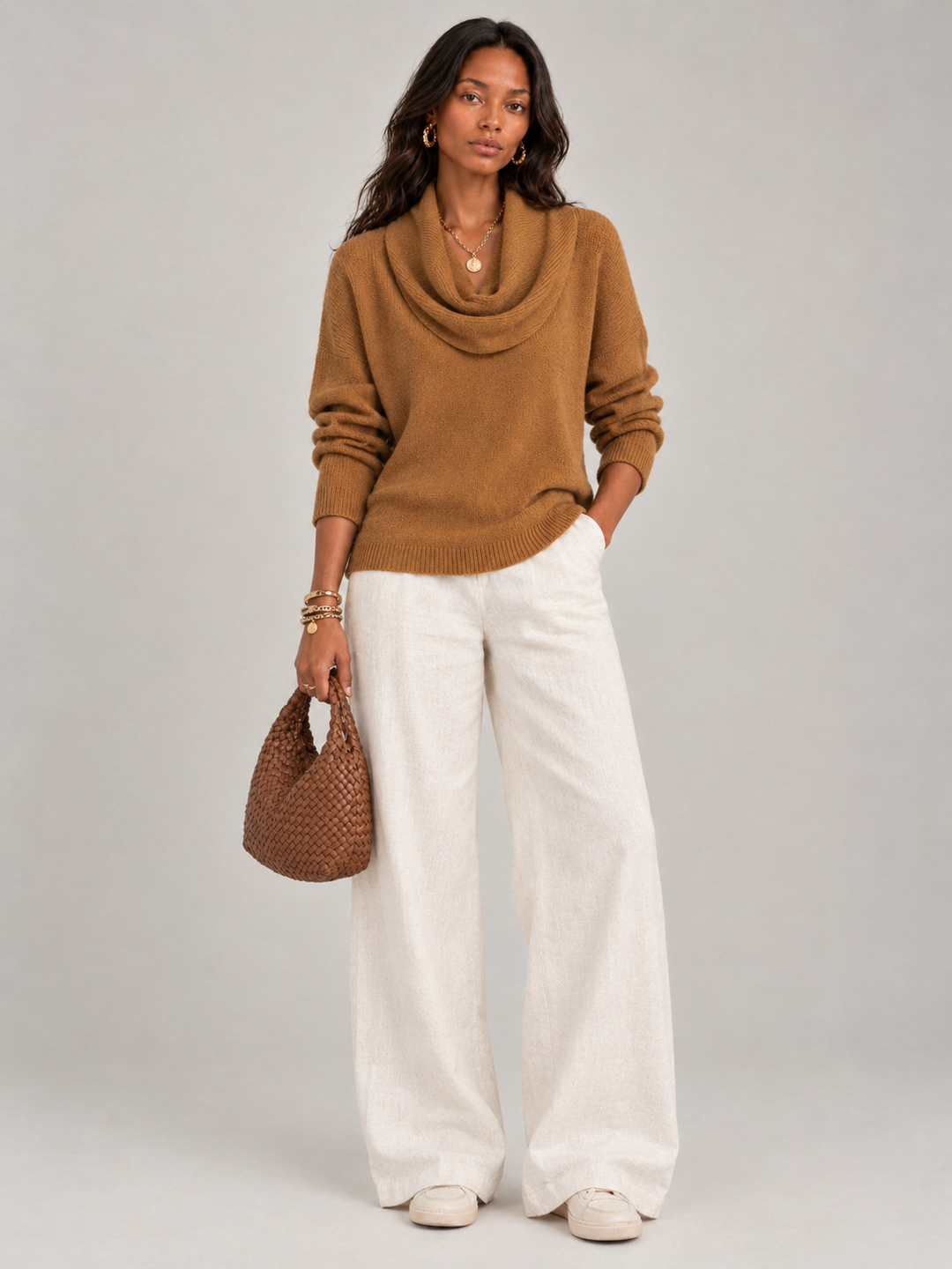 Justine™ | Draped Collar Jumper