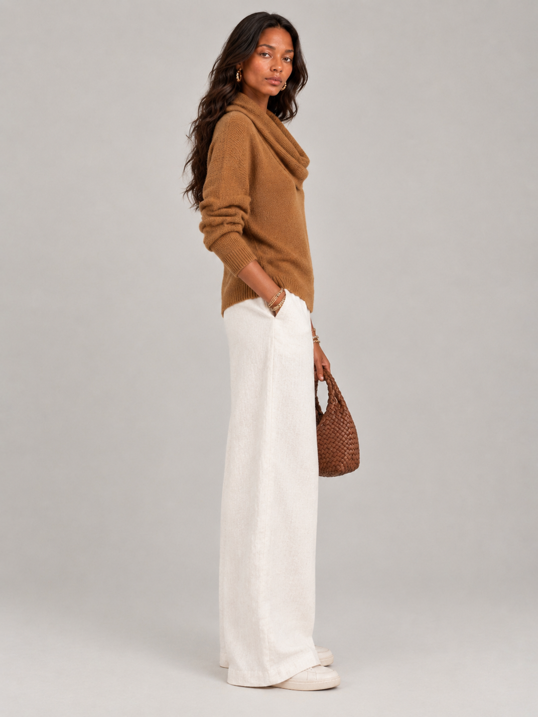 Justine™ | Draped Collar Jumper