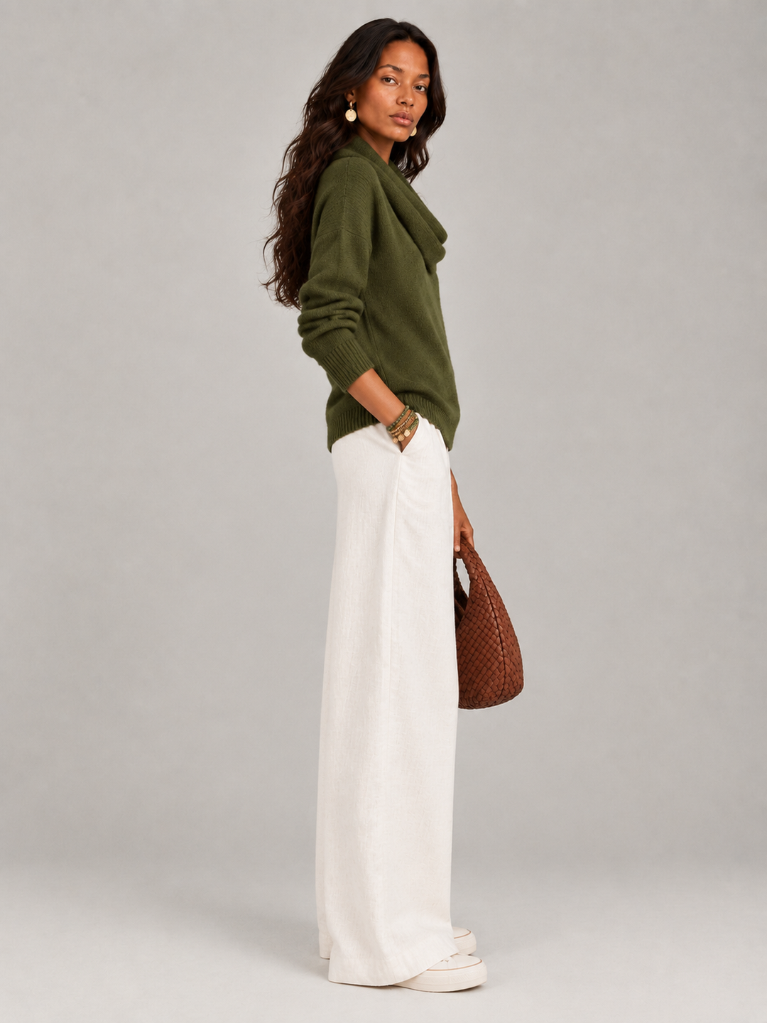 Justine™ | Draped Collar Jumper