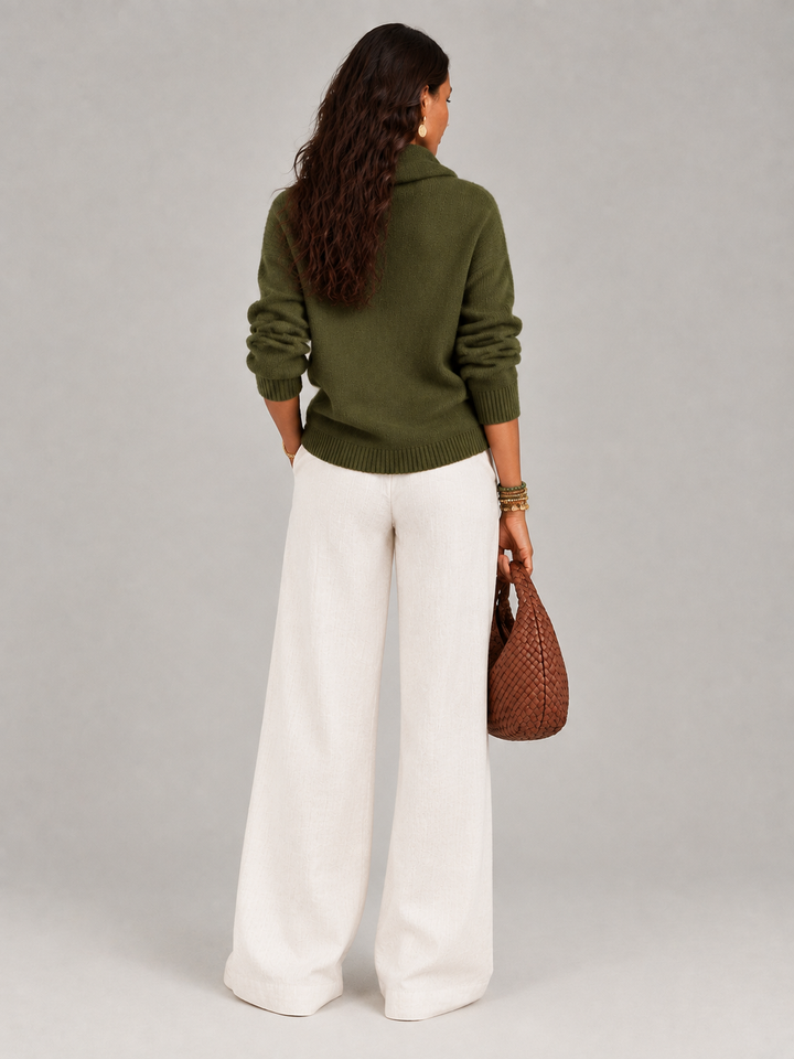 Justine™ | Draped Collar Jumper