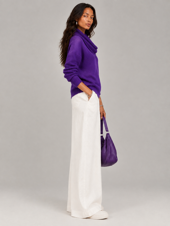 Justine™ | Draped Collar Jumper