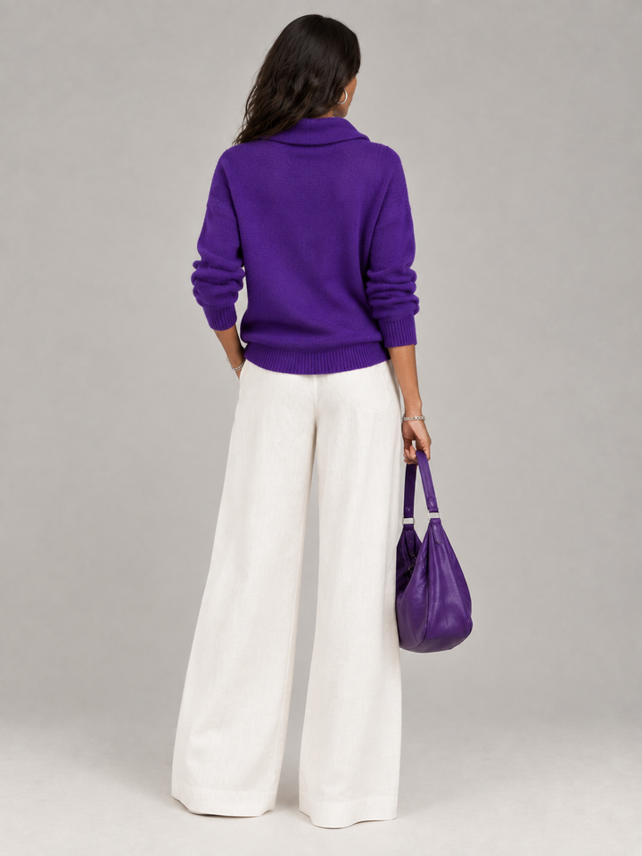 Justine™ | Draped Collar Jumper
