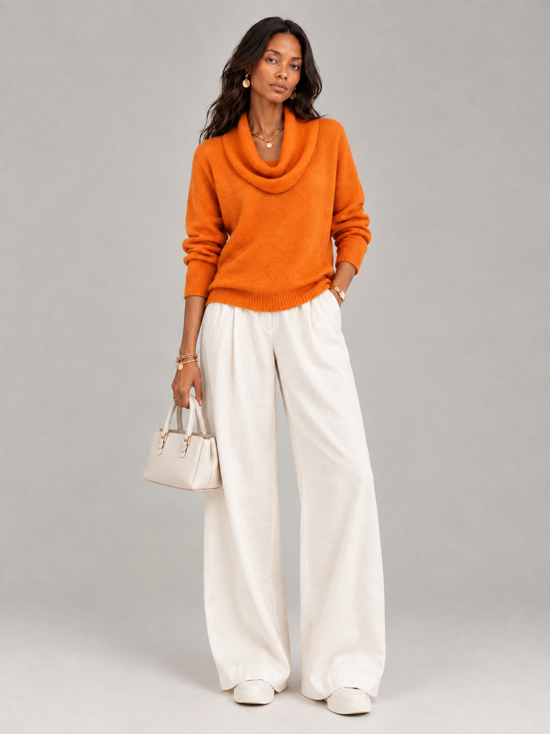 Justine™ | Draped Collar Jumper