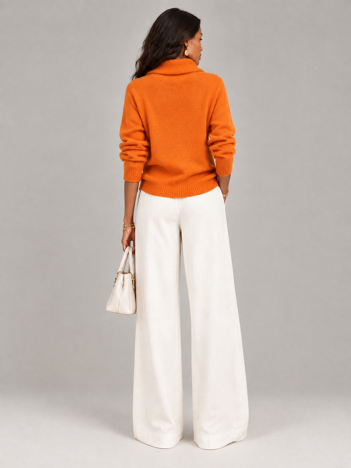 Justine™ | Draped Collar Jumper