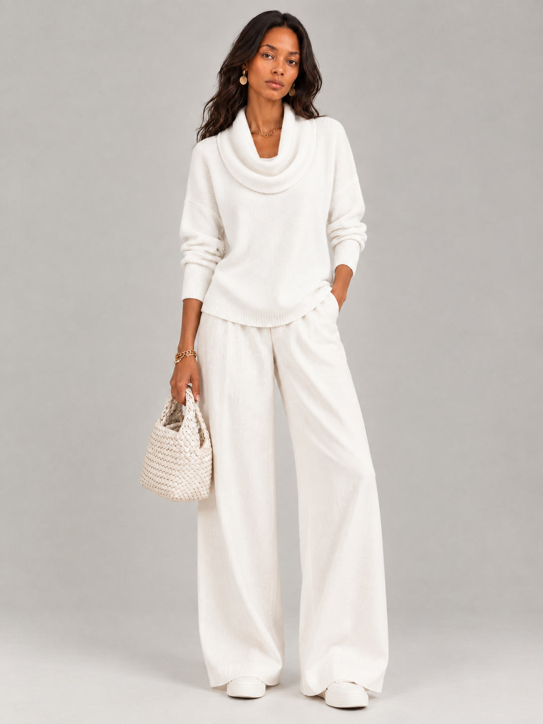 Justine™ | Draped Collar Jumper