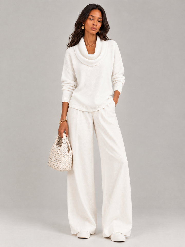 Justine™ | Draped Collar Jumper