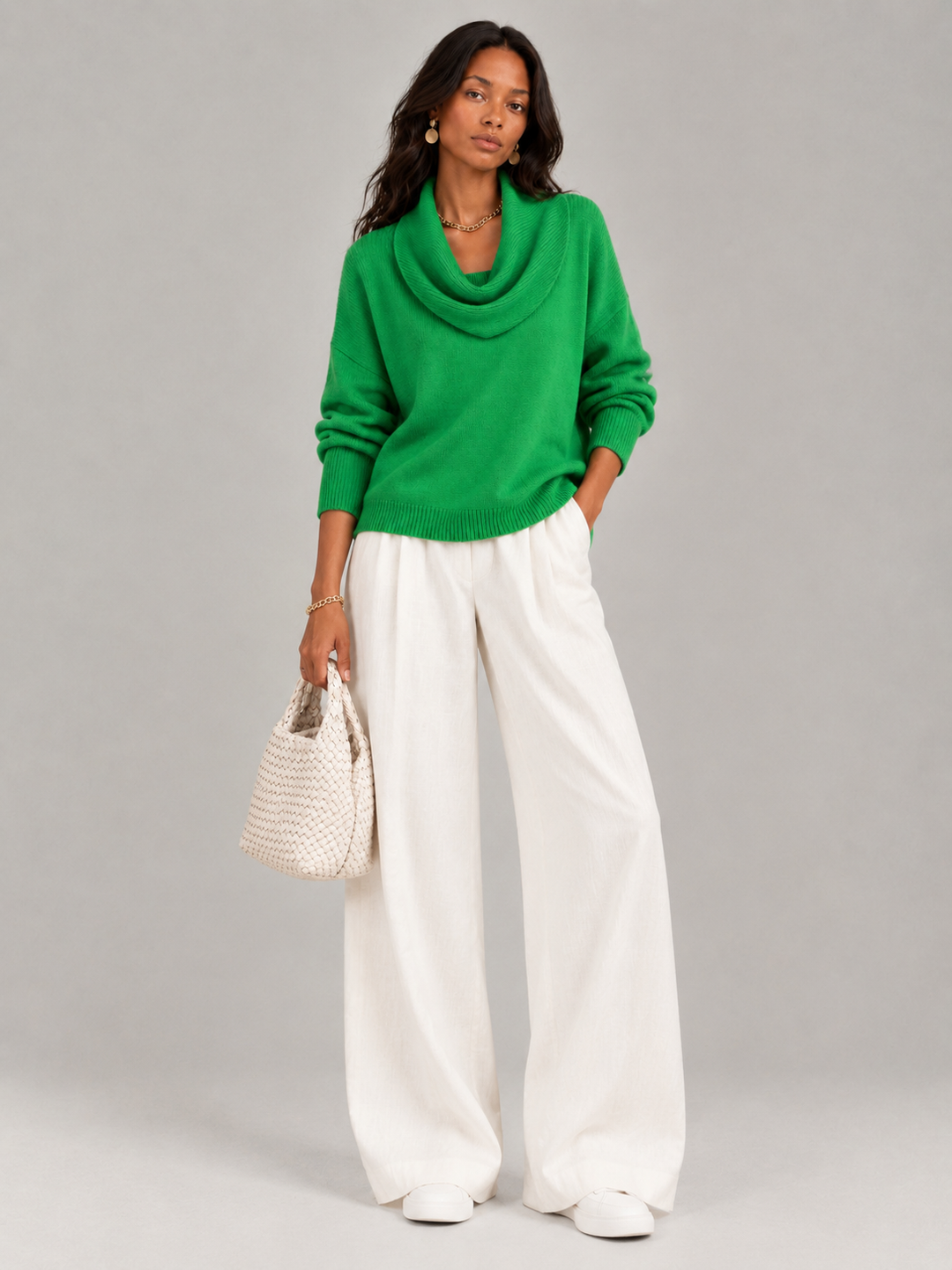 Justine™ | Draped Collar Jumper