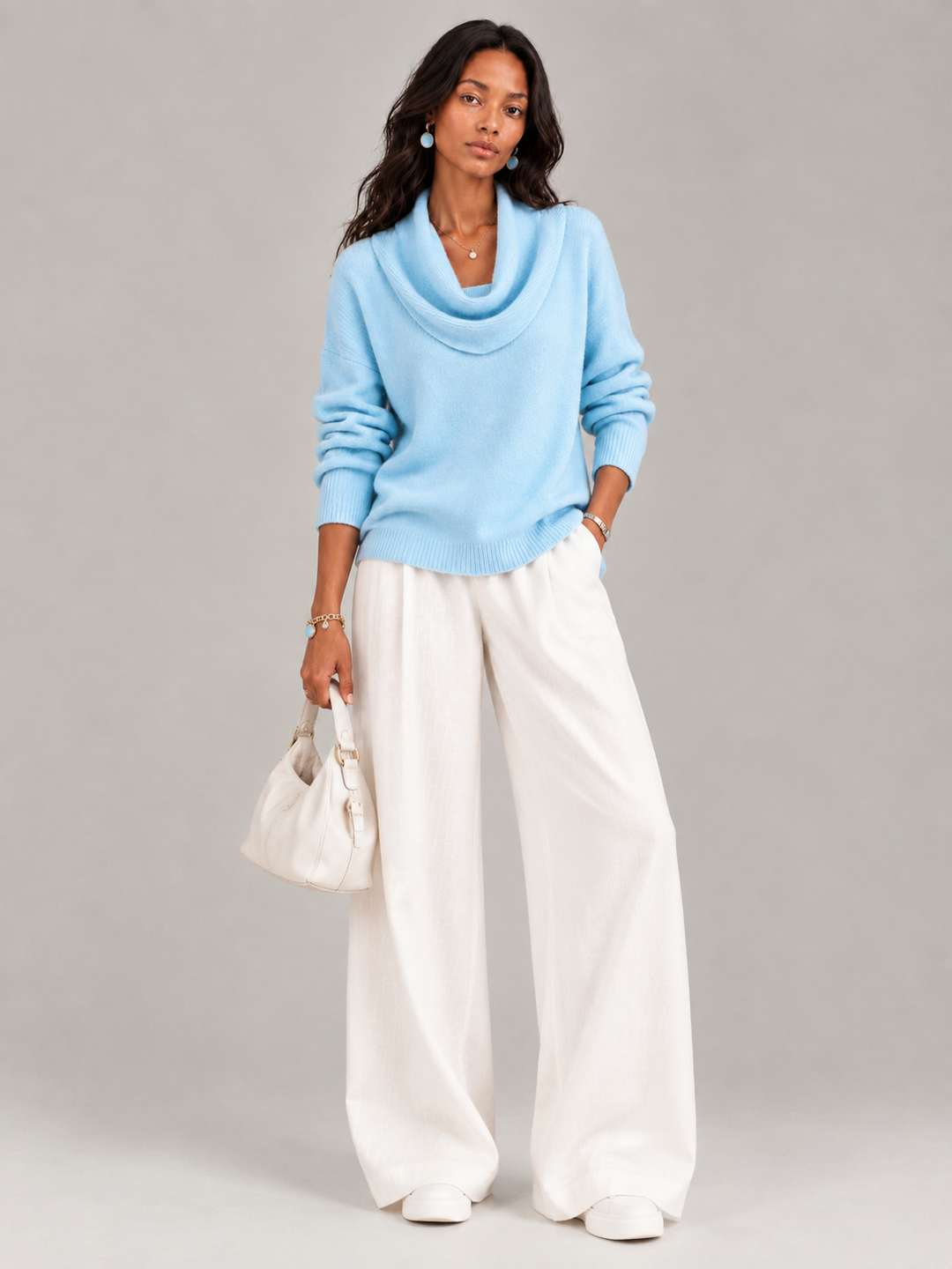 Justine™ | Draped Collar Jumper