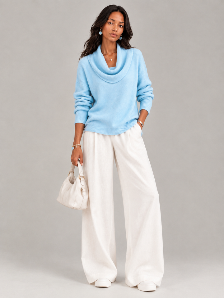 Justine™ | Draped Collar Jumper