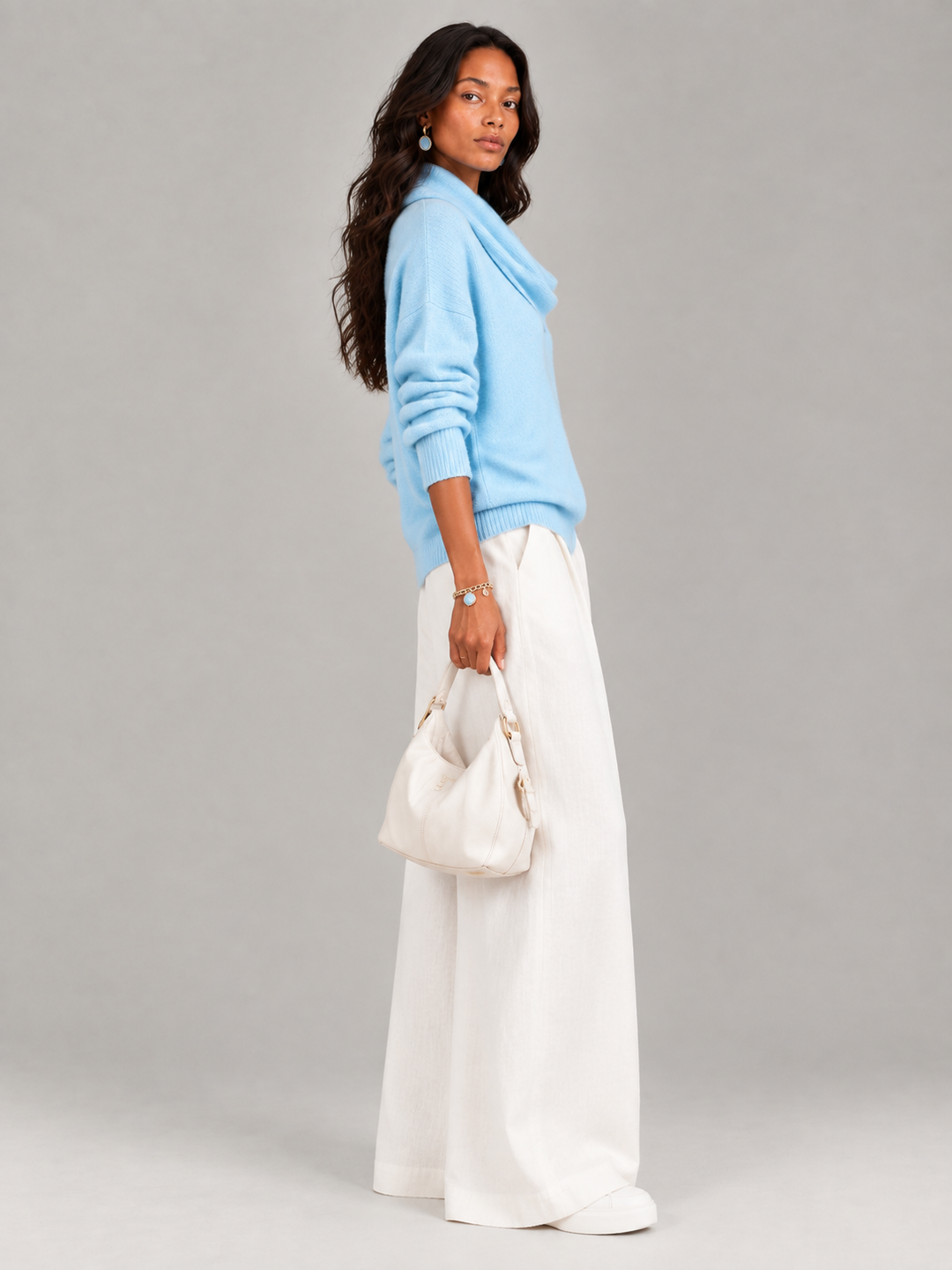 Justine™ | Draped Collar Jumper