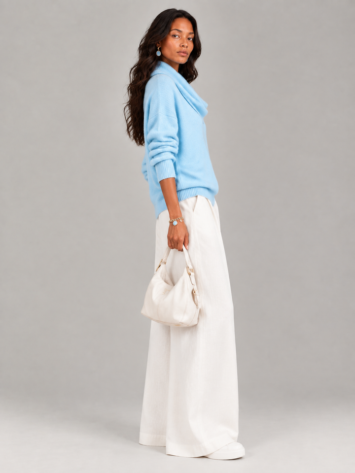 Justine™ | Draped Collar Jumper