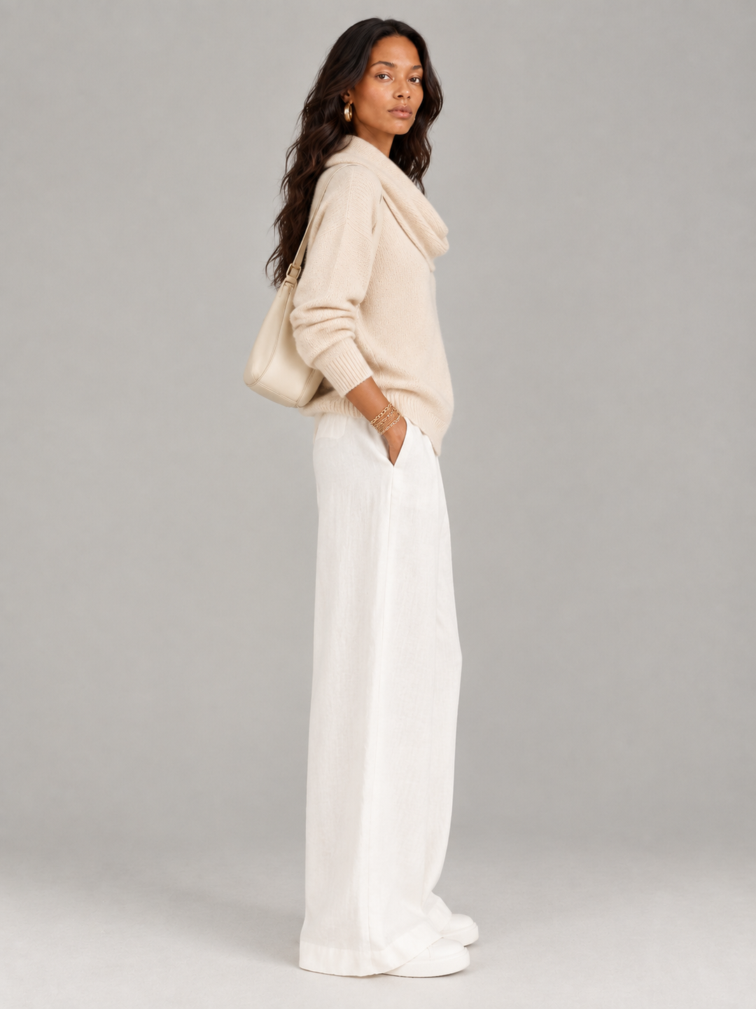 Justine™ | Draped Collar Jumper
