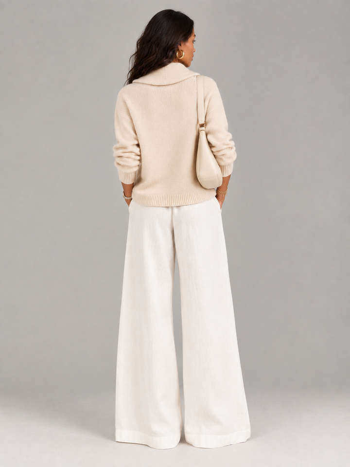 Justine™ | Draped Collar Jumper