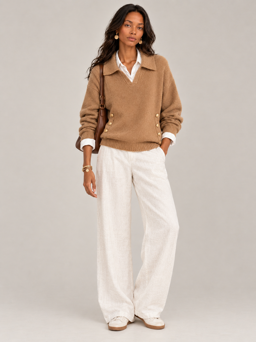 Valerie™ | Jumper with Polo Collar and Buttons