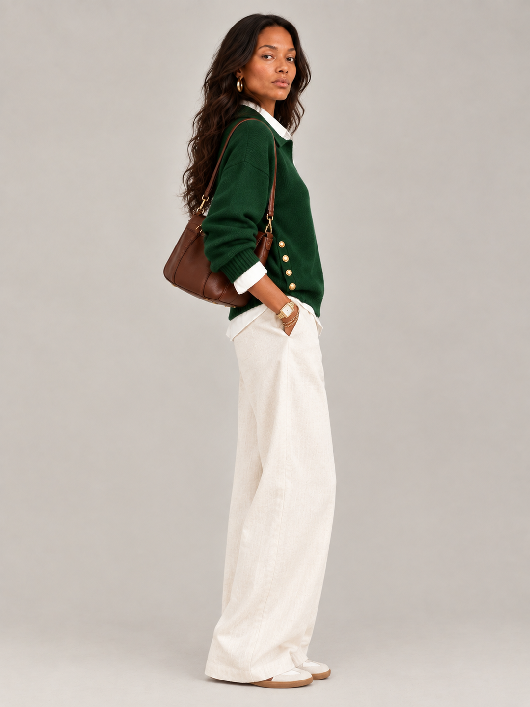 Valerie™ | Jumper with Polo Collar and Buttons