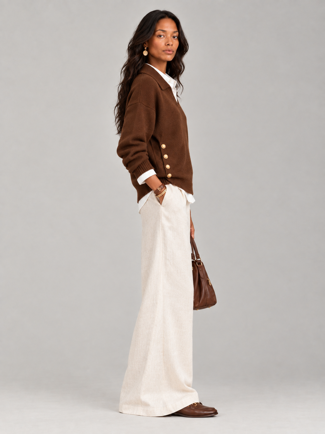 Valerie™ | Jumper with Polo Collar and Buttons