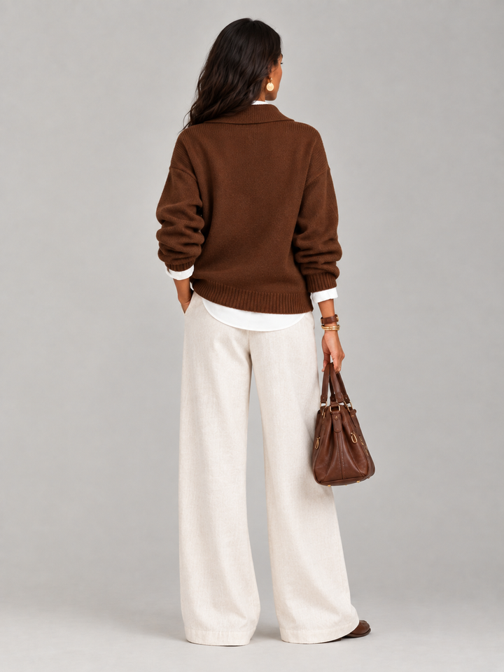 Valerie™ | Jumper with Polo Collar and Buttons
