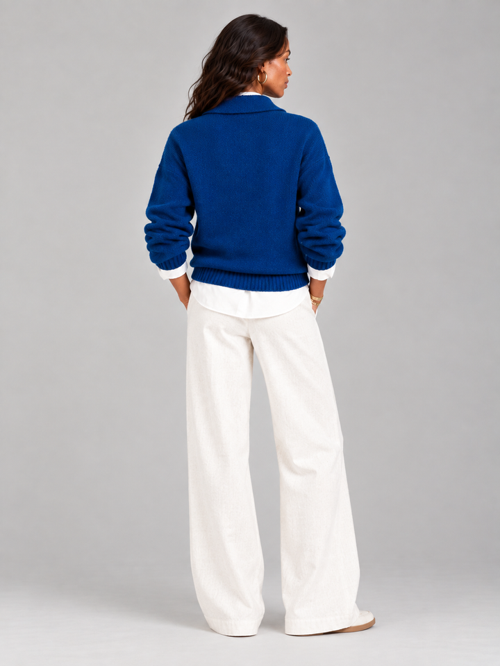 Valerie™ | Jumper with Polo Collar and Buttons