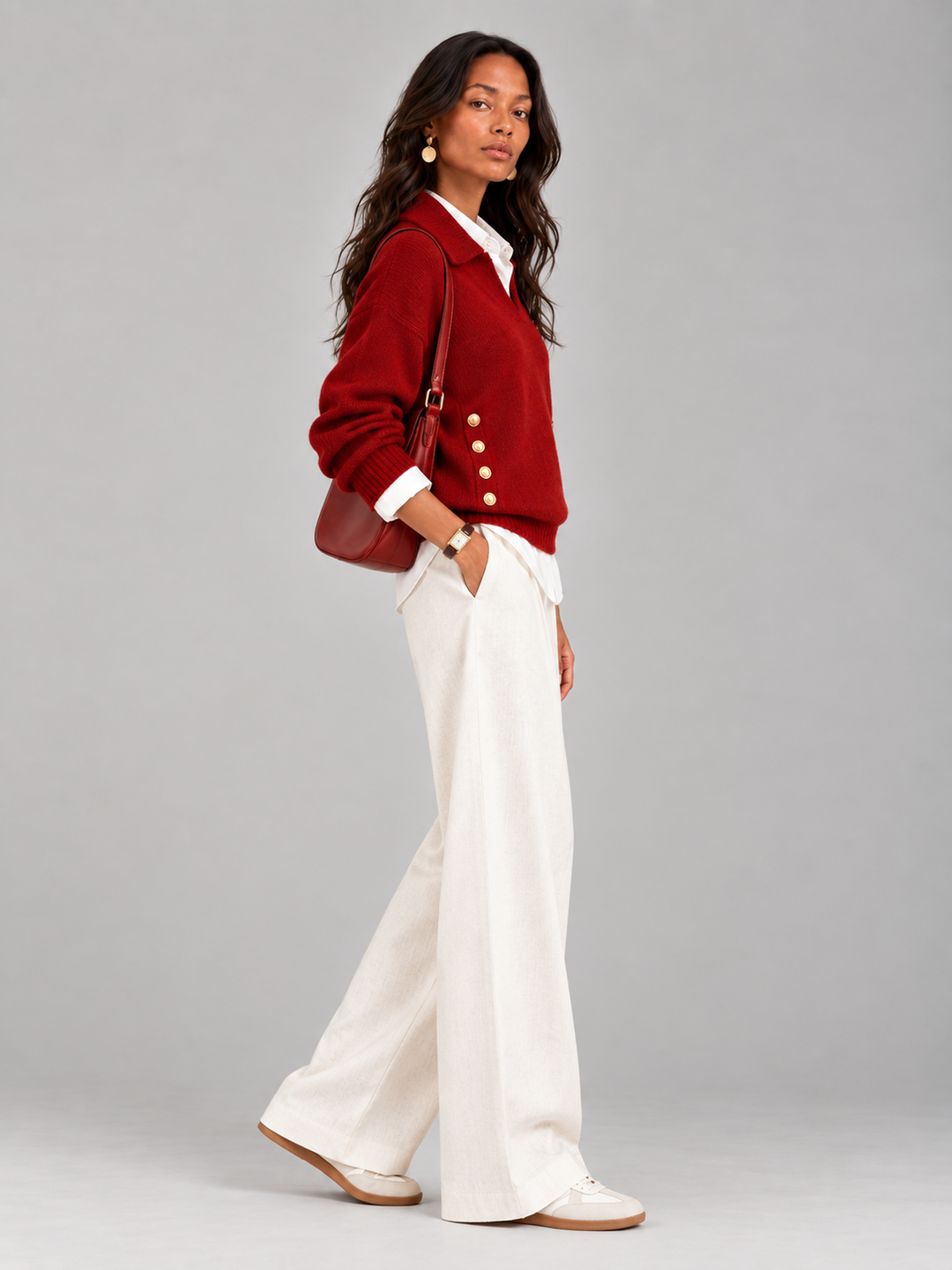 Valerie™ | Jumper with Polo Collar and Buttons