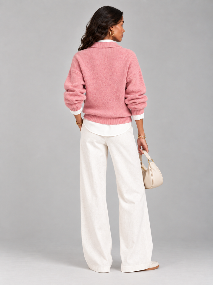 Valerie™ | Jumper with Polo Collar and Buttons