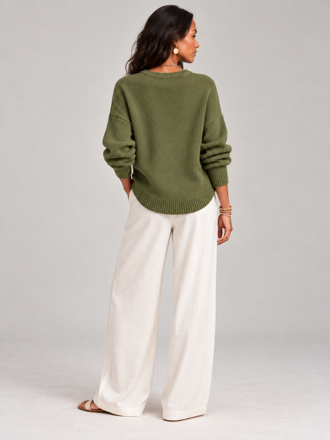 Helen™ | Knit Jumper with Henley Buttons