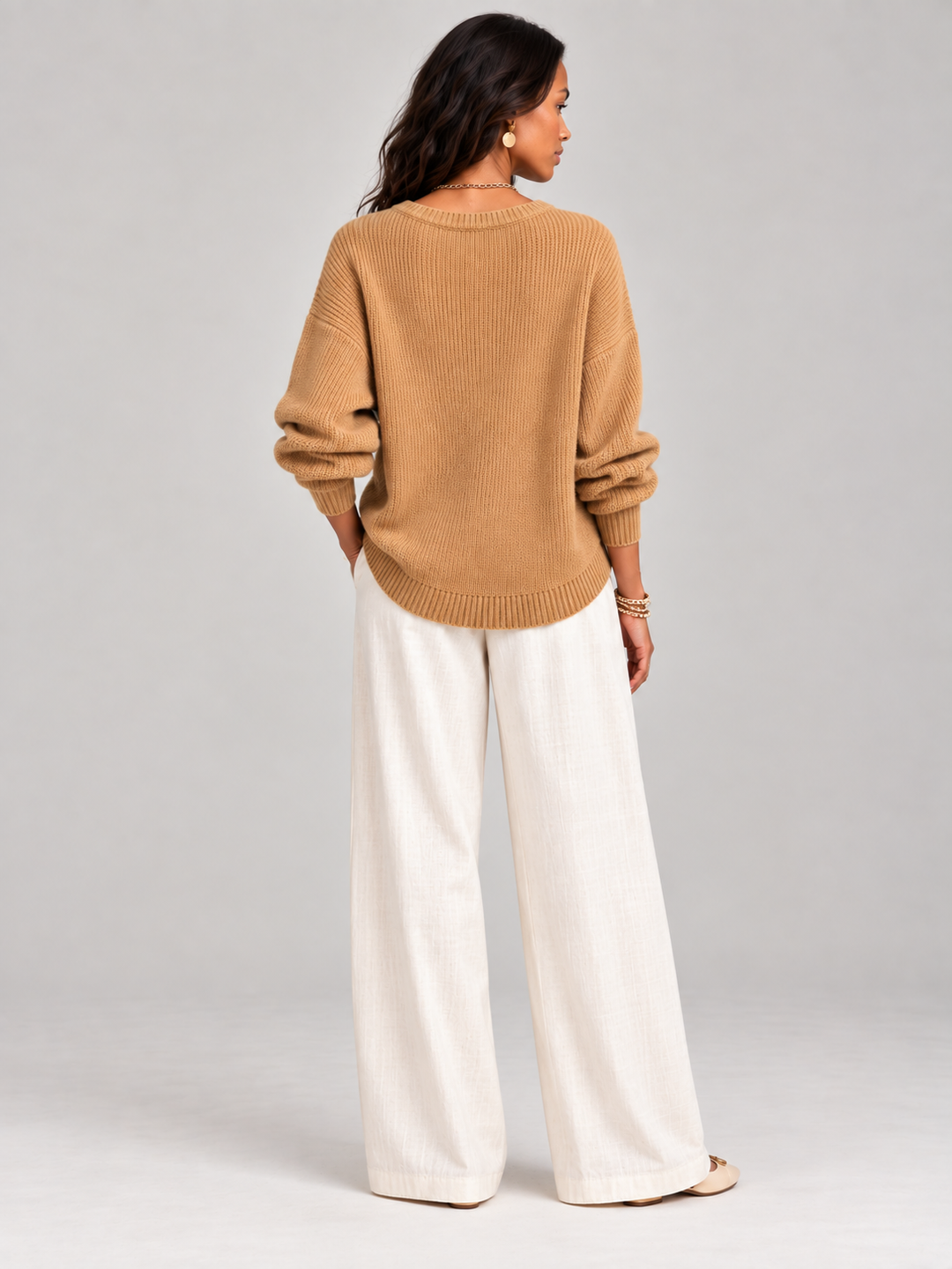 Helen™ | Knit Jumper with Henley Buttons