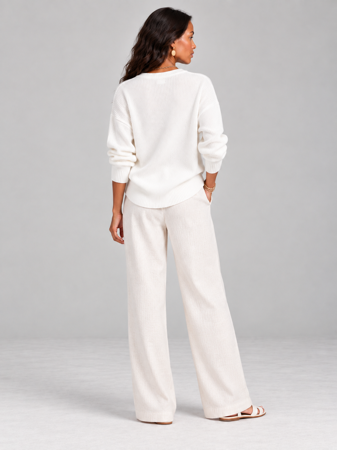 Helen™ | Knit Jumper with Henley Buttons