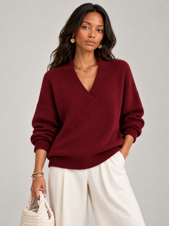 Violet™ | Loose V-Neck Jumper