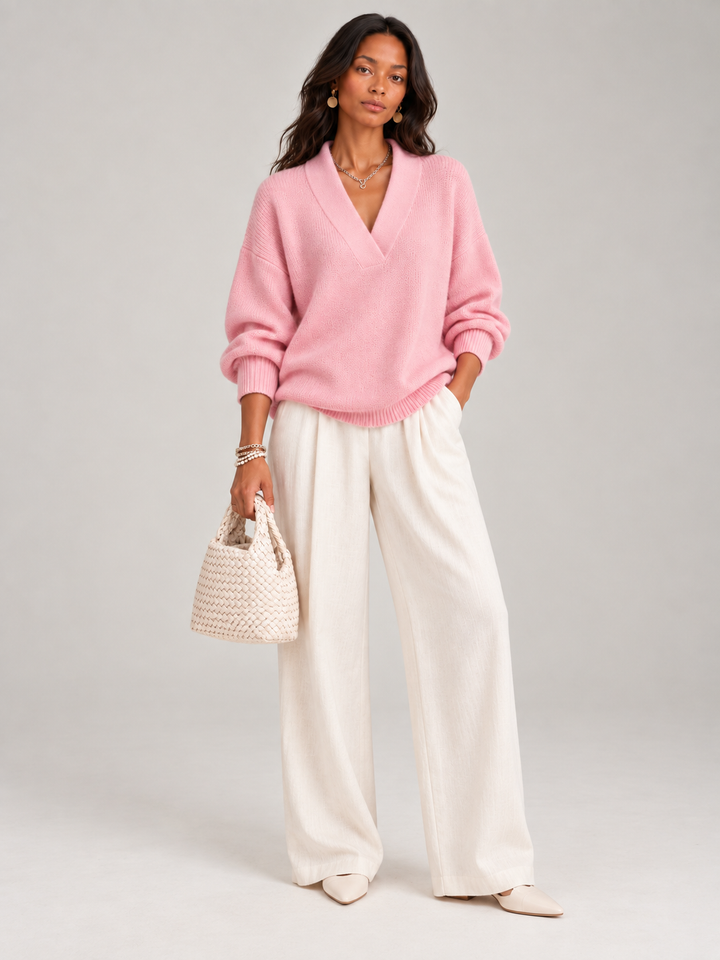 Violet™ | Loose V-Neck Jumper