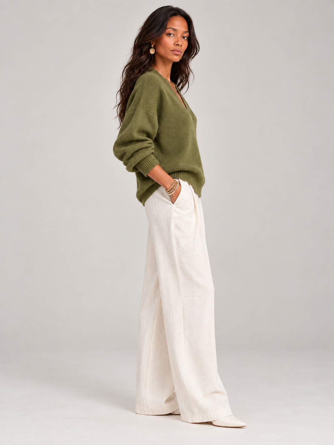 Violet™ | Loose V-Neck Jumper
