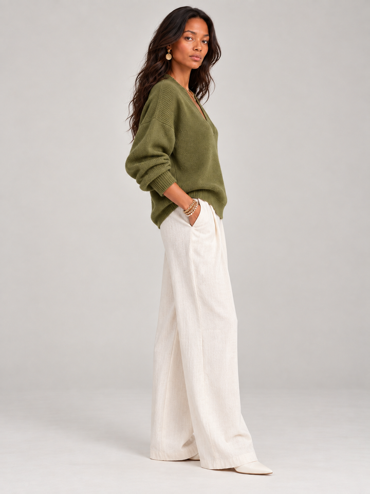 Violet™ | Loose V-Neck Jumper