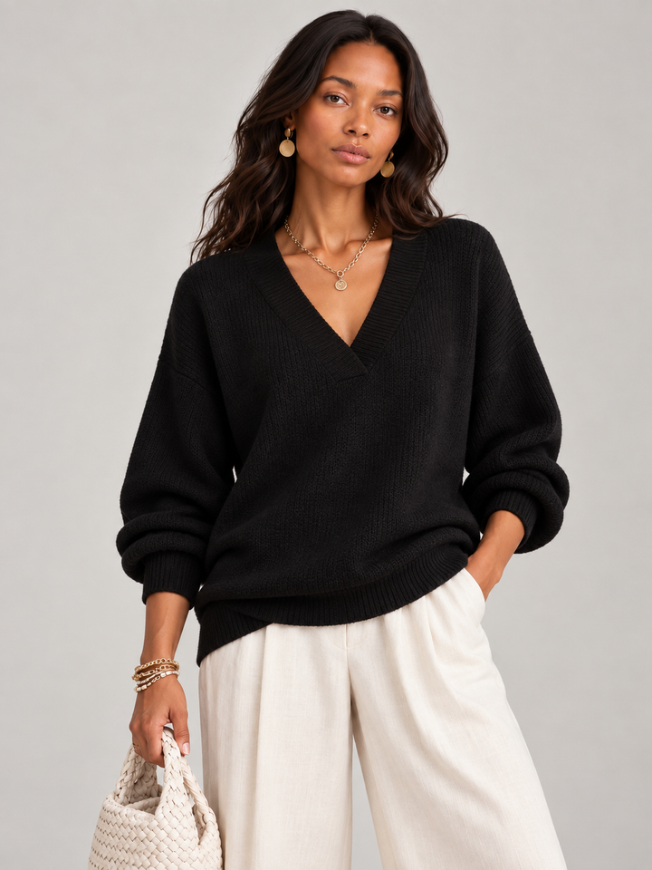 Violet™ | Loose V-Neck Jumper