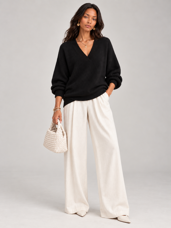 Violet™ | Loose V-Neck Jumper