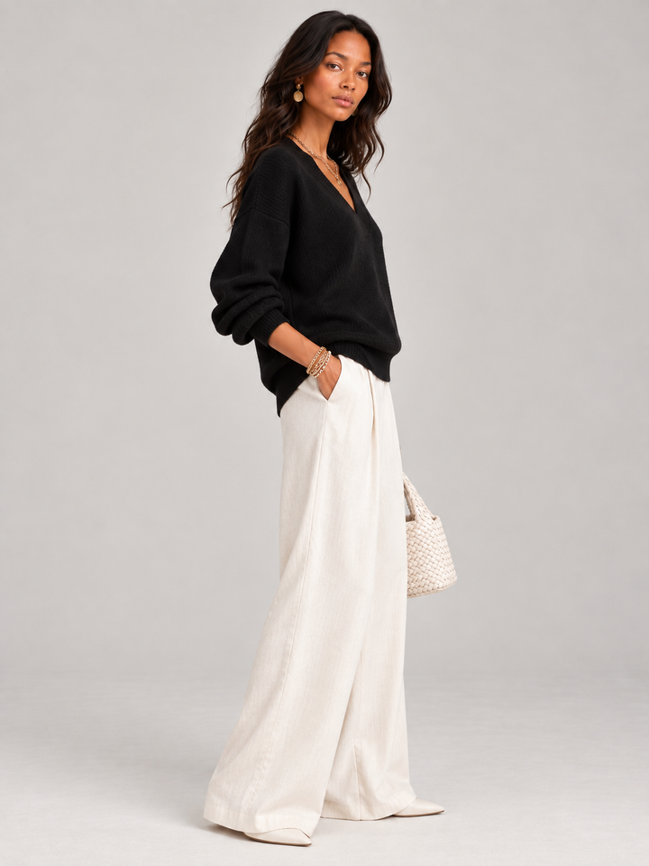 Violet™ | Loose V-Neck Jumper